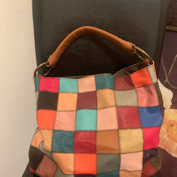 Patchwork Leather Tote Bag - Picture 3 of 7